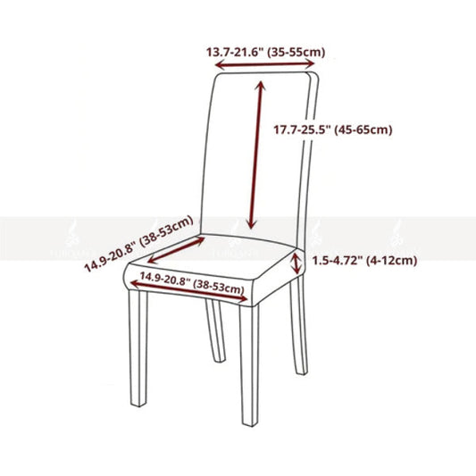 New Thickend Velvet Strip Design Dinning Chair Covers(Copper)