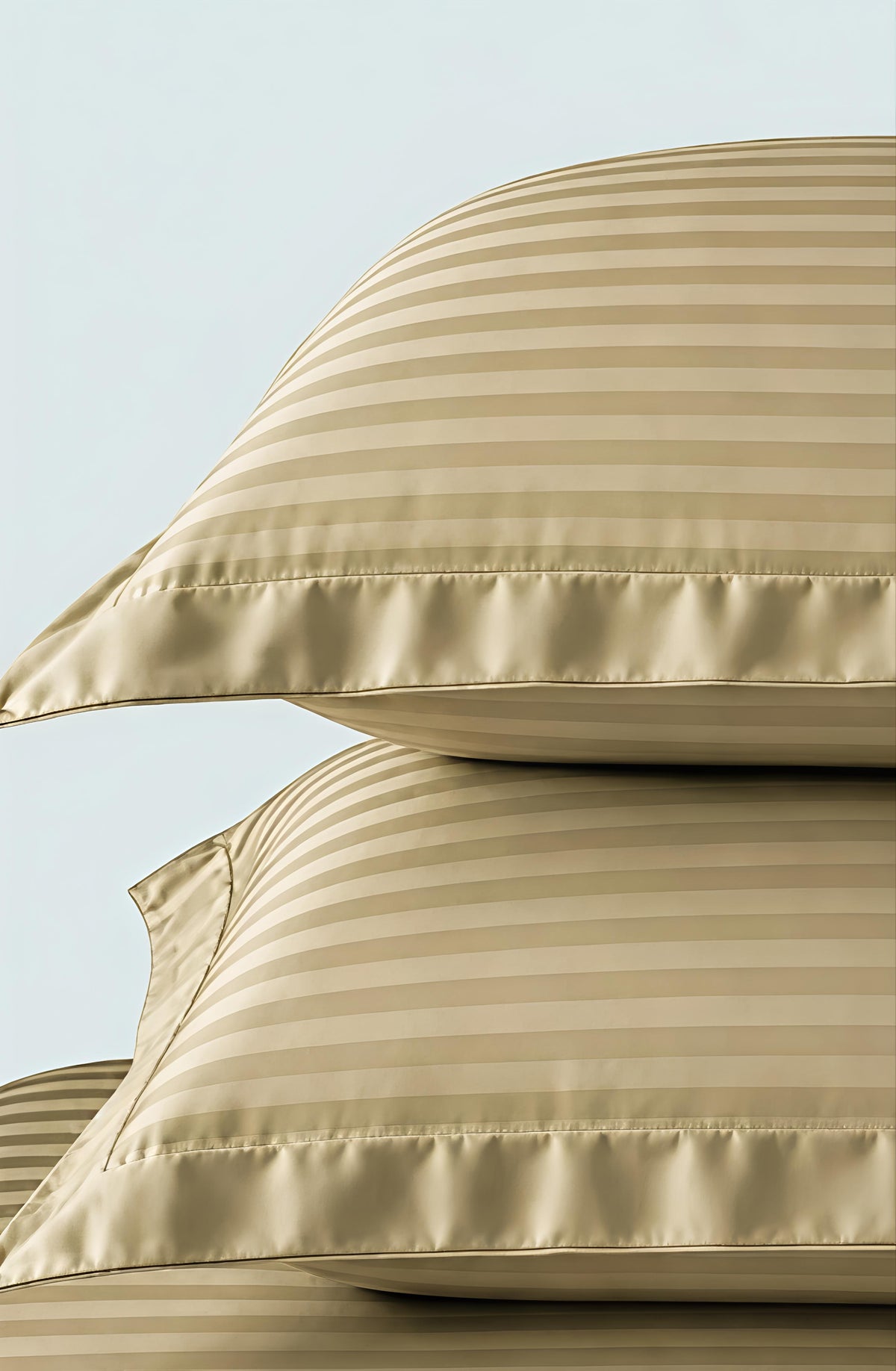 Stripe Fitted Bedsheet With 2Pillow Case (Olive)