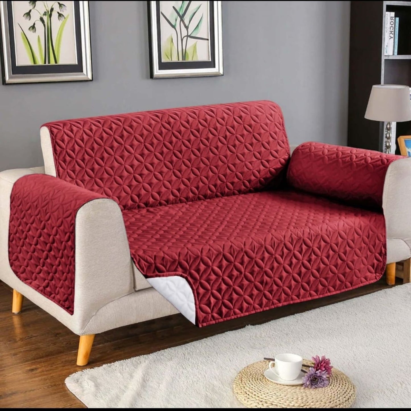 Ultrasonic Quilted Sofa Cover-Sofa-Runner