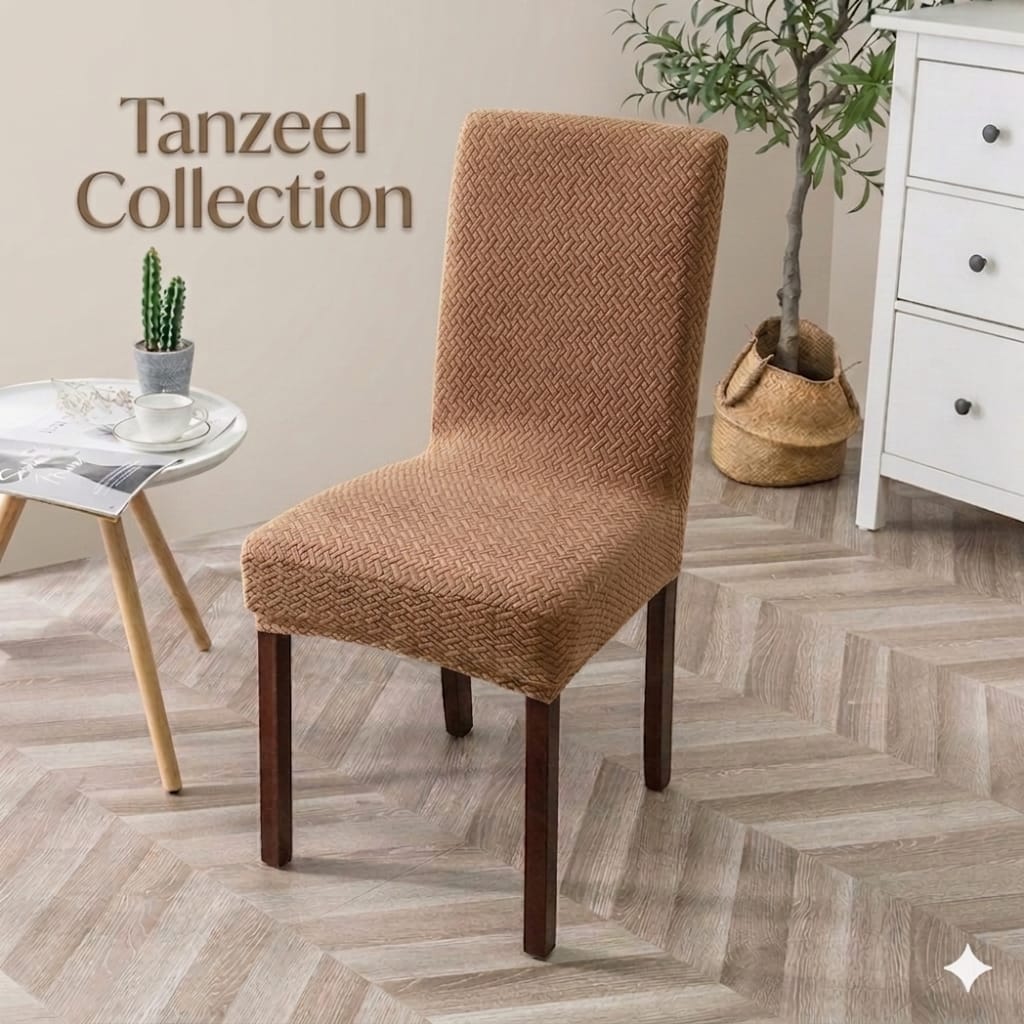 New Thickend Velvet Strip Design Dinning Chair Covers (Skin)