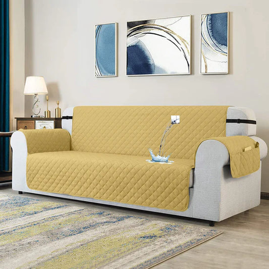 Ultrasonic Quilted Cotton Sofa Protector - skin