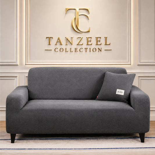 Fitted Micro Mesh Sofa Cover (Dark Grey Color)