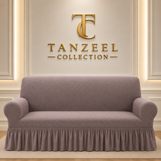 Frill Style Micro Mesh Sofa Cover (Mouse Color)