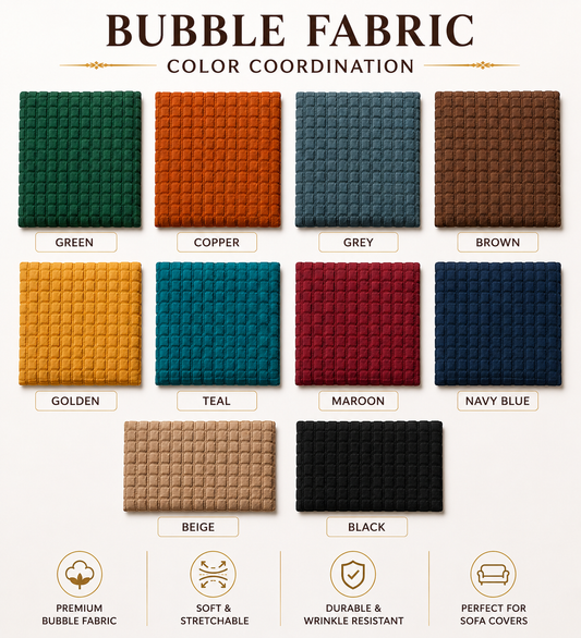 Frill Style Bubble Stuff Chair Cover (Zinc Color)