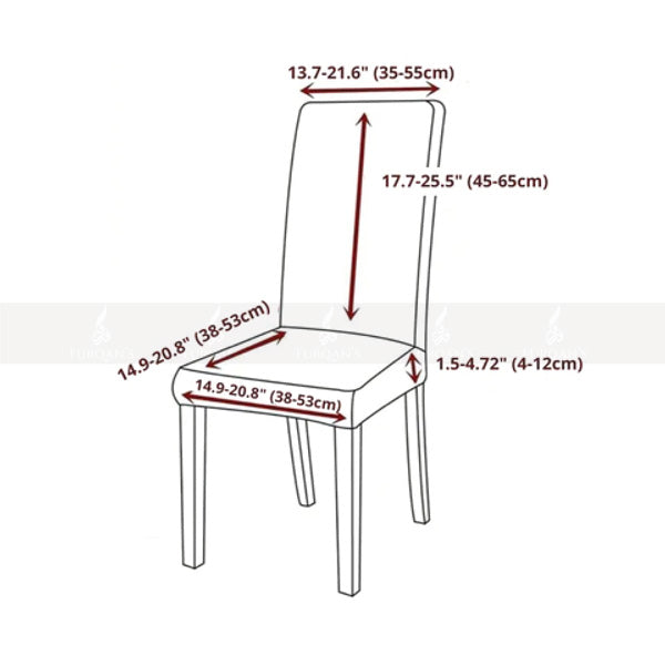 New Thickend Velvet Strip Design Dinning Chair Covers (Zinc)