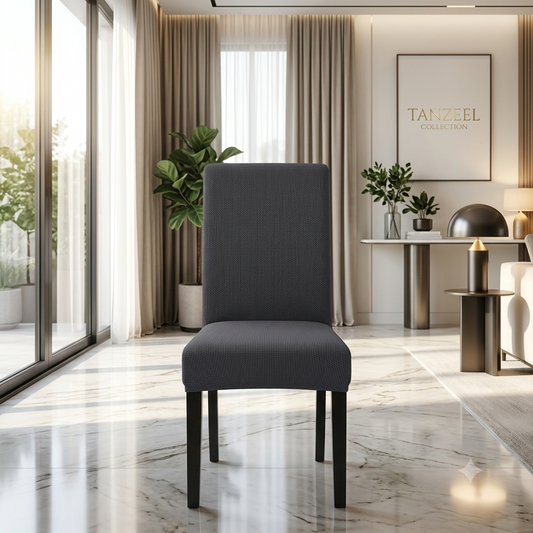 Fitted Style Micro Mesh Chair Cover (Grey Color)