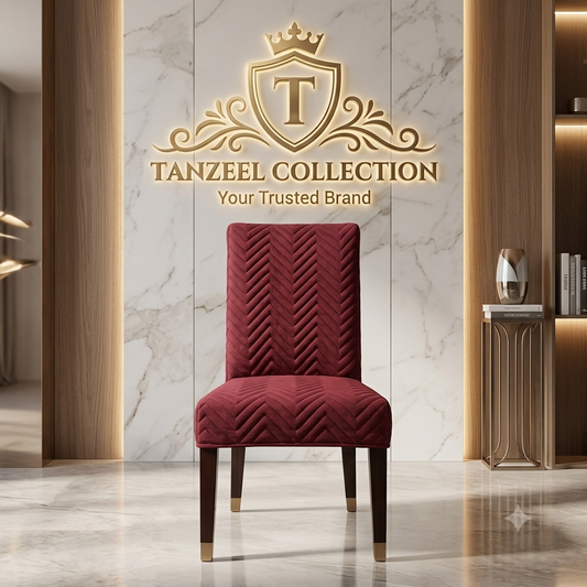 Ultrasonic Quilted Chair Cover (Maroon Color)