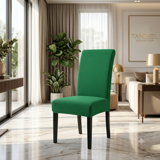 Fitted Style Micro Mesh Chair Cover (Green Color)
