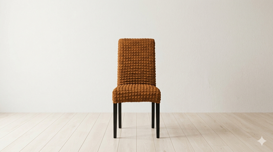 Fitted Style Bubble Stuff Chair Cover (Copper Color)