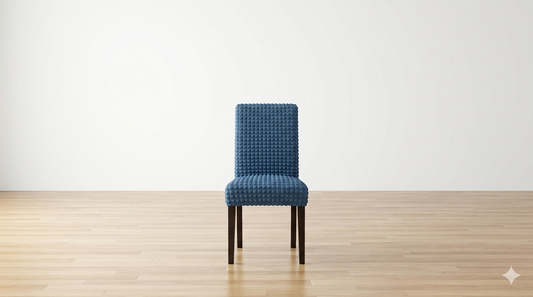Fitted Style Bubble Stuff Chair Cover (Blue Color)