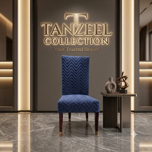Ultrasonic Quilted Chair Cover (Blue Color)