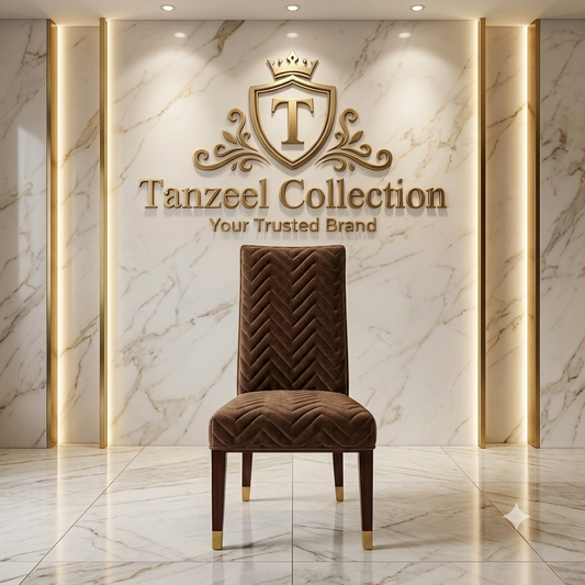 Ultrasonic Quilted Chair Cover (Brown Color)