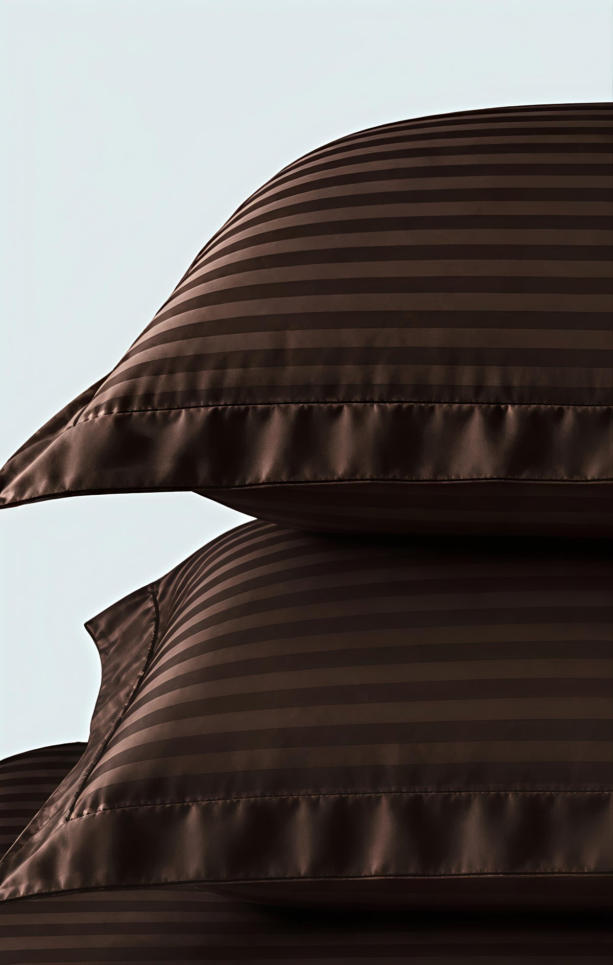 Stripe Fitted Bedsheet With 2Pillow Case ( Dark Brown)