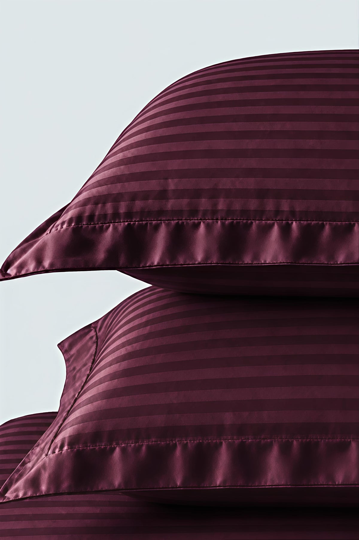 Stripe Fitted Bedsheet With 2Pillow Case (Deep Purple)
