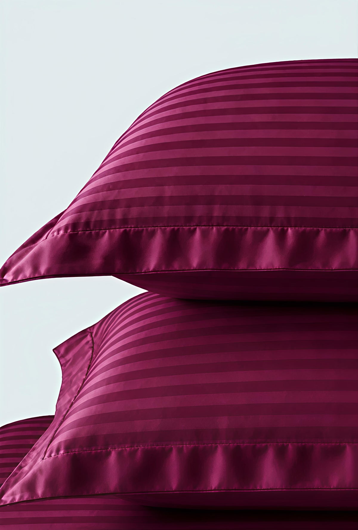 Stripe Fitted Bedsheet With 2Pillow Case (Purple)