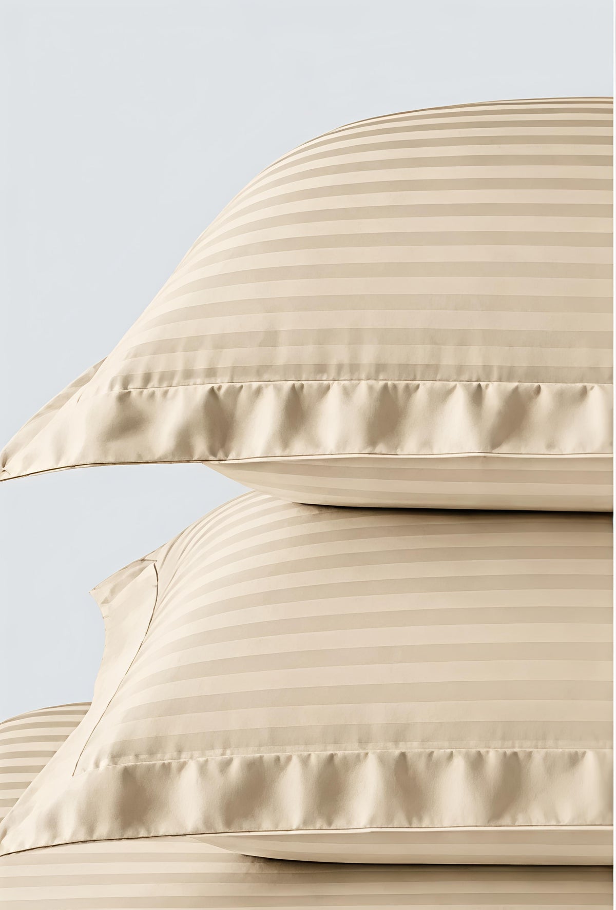Stripe Fitted Bedsheet With 2Pillow Case (Baige)