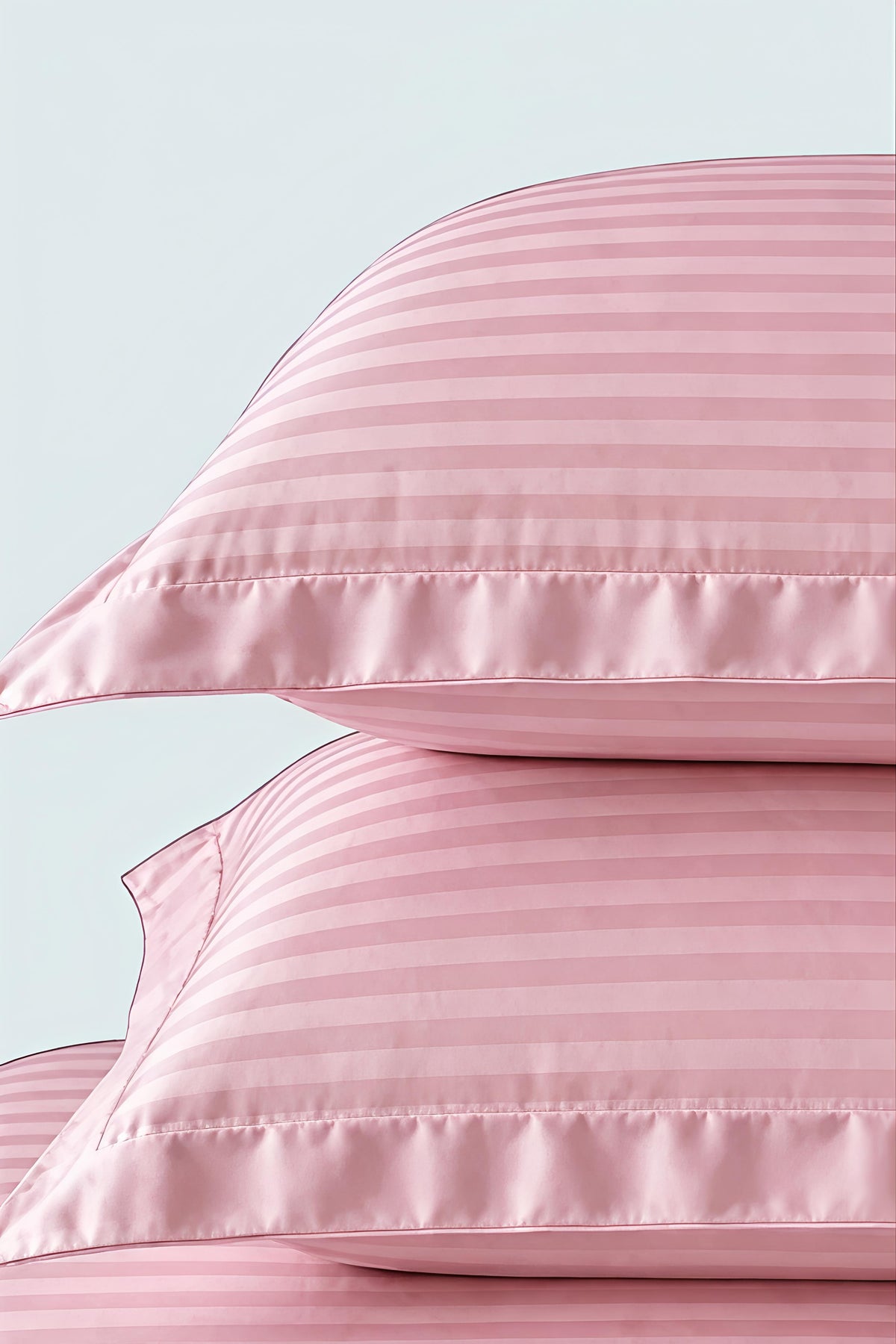 Stripe Fitted Bedsheet With 2Pillow Case (baby pink)