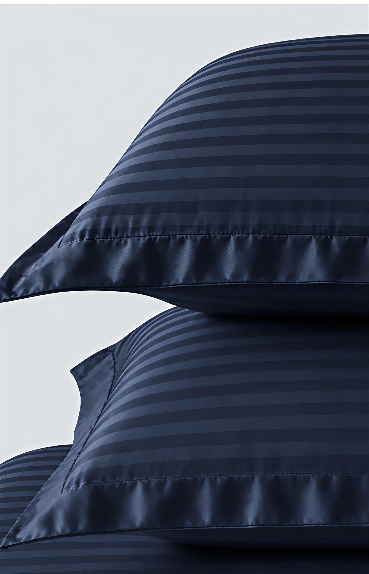 Stripe Fitted Bedsheet With 2Pillow Case (Navy)