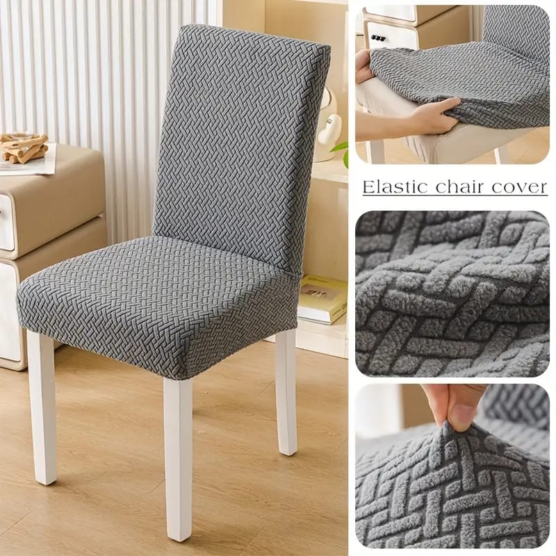 New Thickend Velvet Strip Design Dinning Chair Covers
