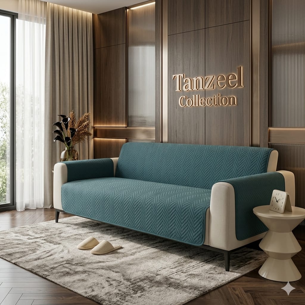 MAT ULTRASONIC WAVES STYLE SOFA COVER (Zinc)